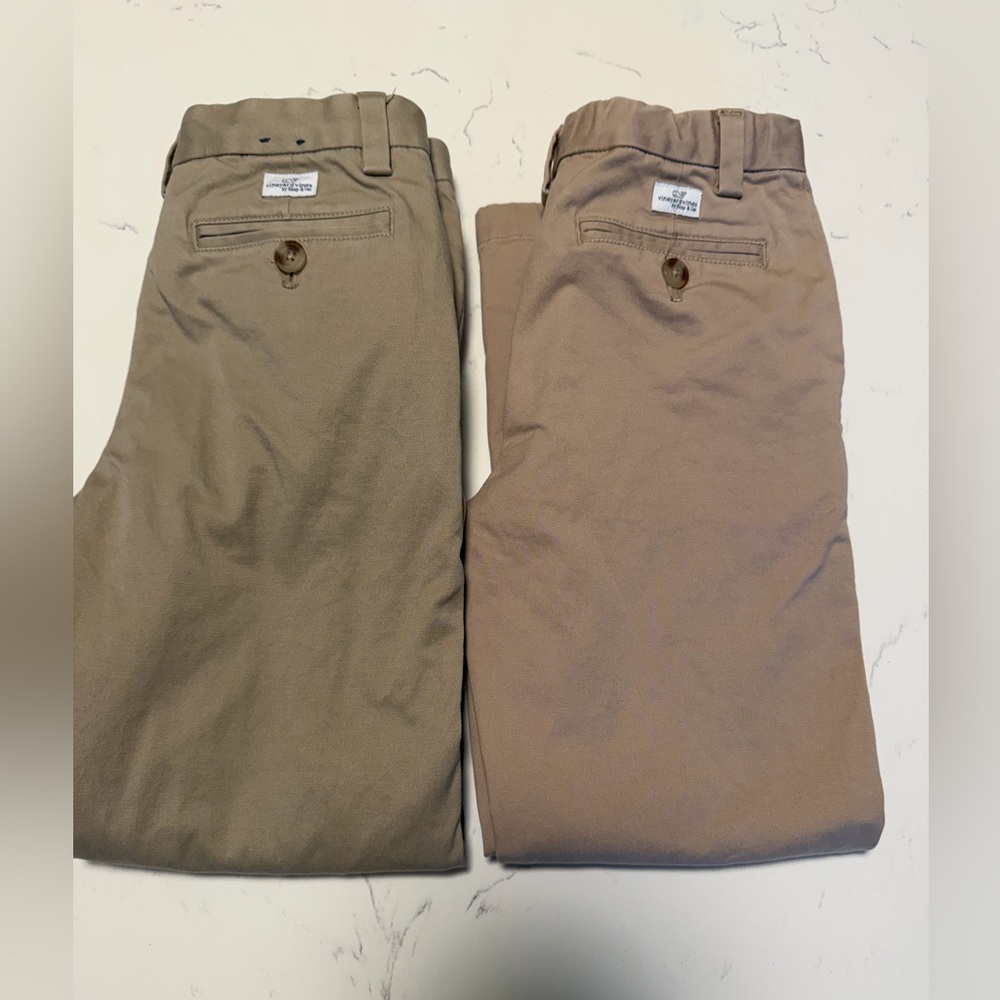 Vineyard Vines boys lot of 2 size 7 khaki tan